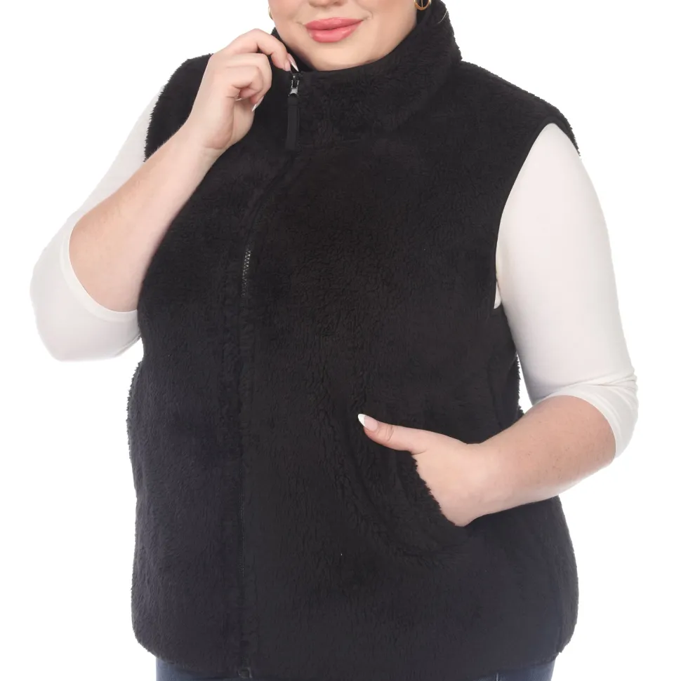 Zip up sherpa vest - Plus