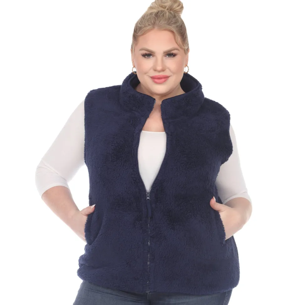 Zip up sherpa vest - Plus