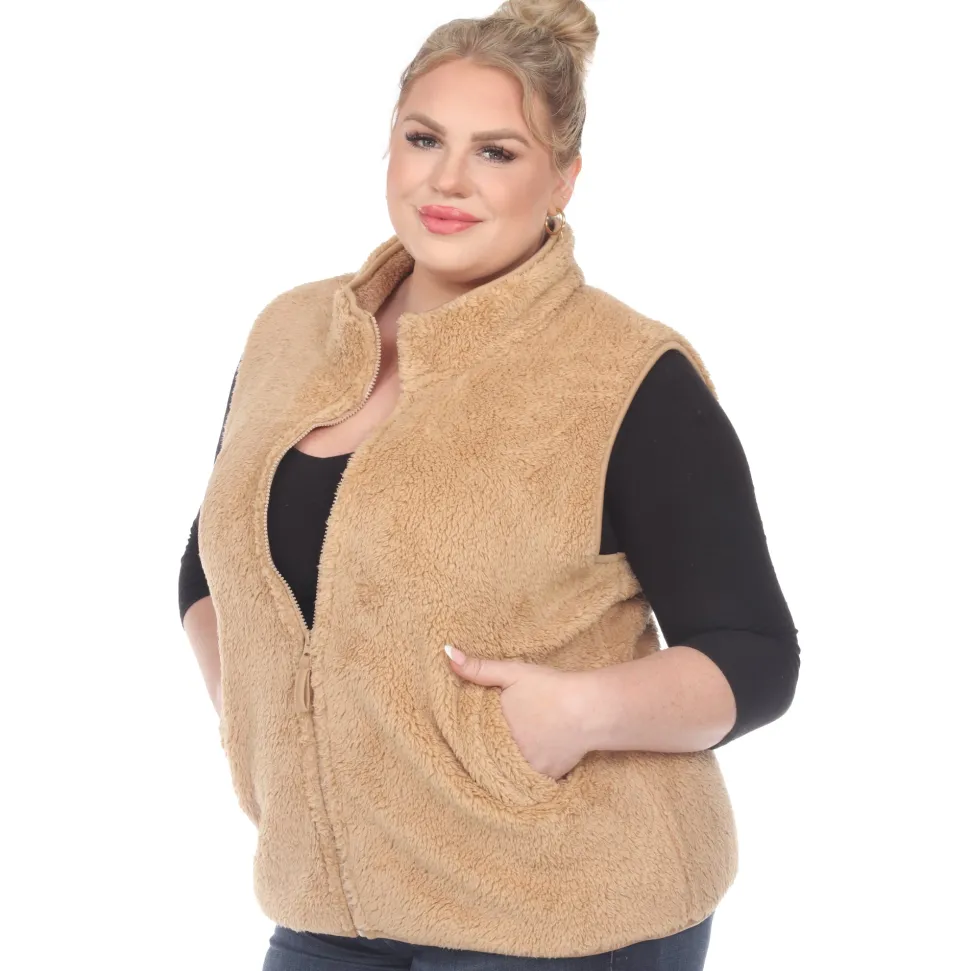 Zip up sherpa vest - Plus