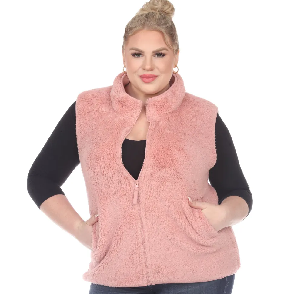 Zip up sherpa vest - Plus
