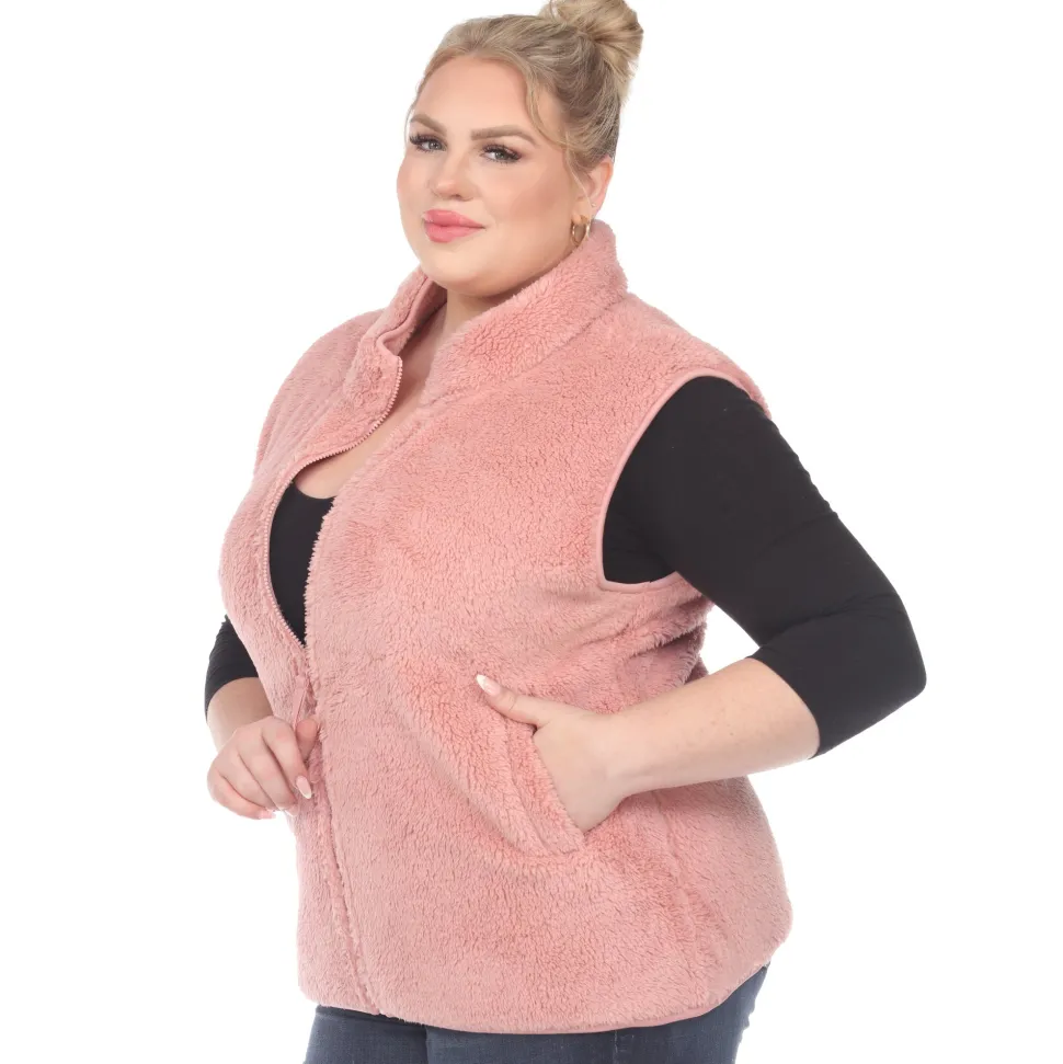 Zip up sherpa vest - Plus