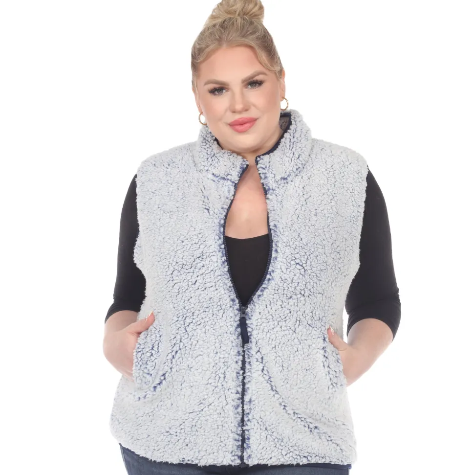 Zip up sherpa vest - Plus