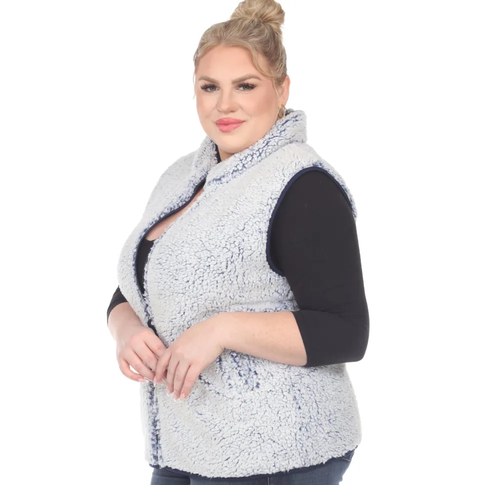 Zip up sherpa vest - Plus