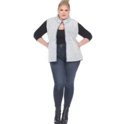 Zip up sherpa vest - Plus
