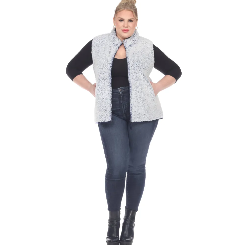 Zip up sherpa vest - Plus