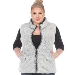 Zip up sherpa vest - Plus