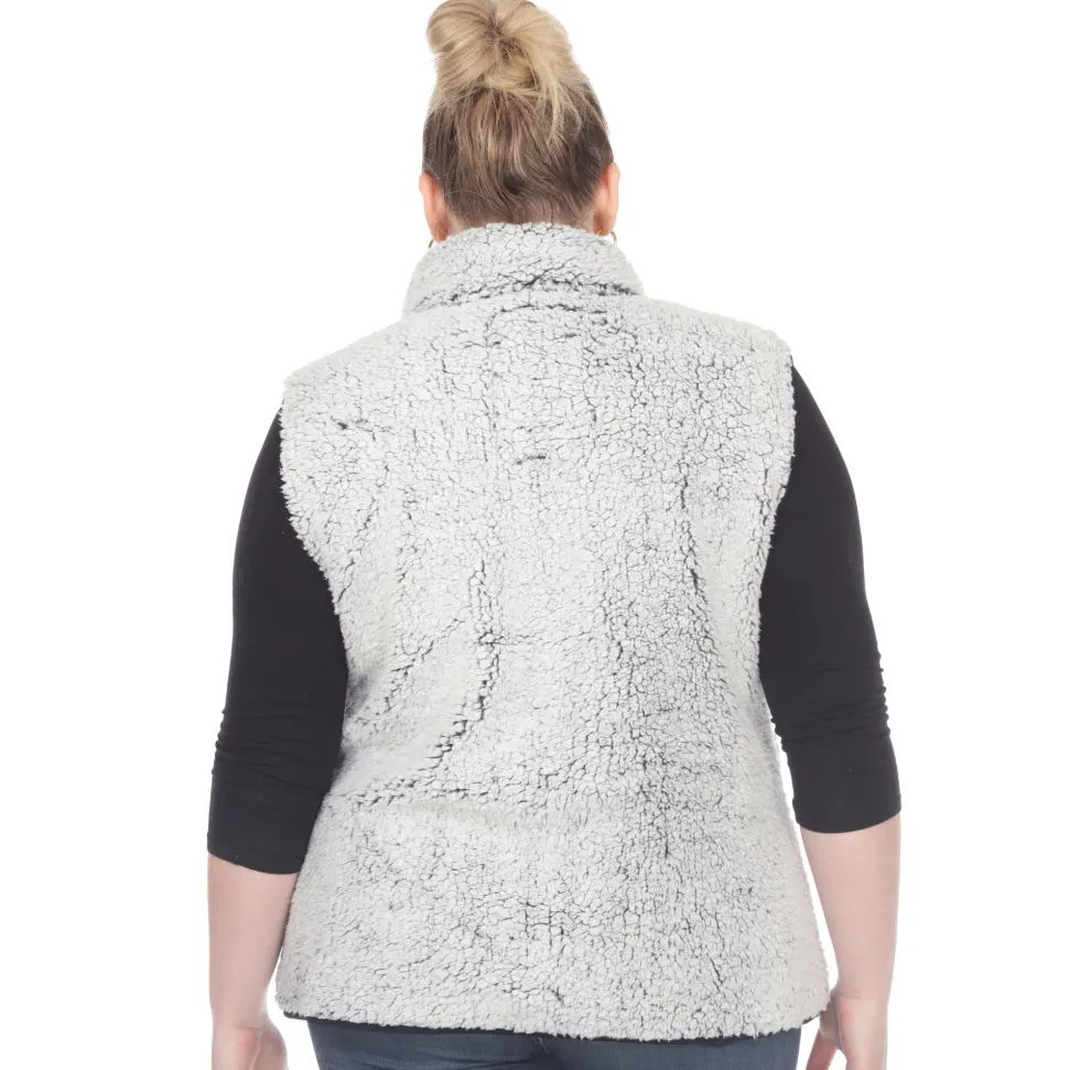 Zip up sherpa vest - Plus