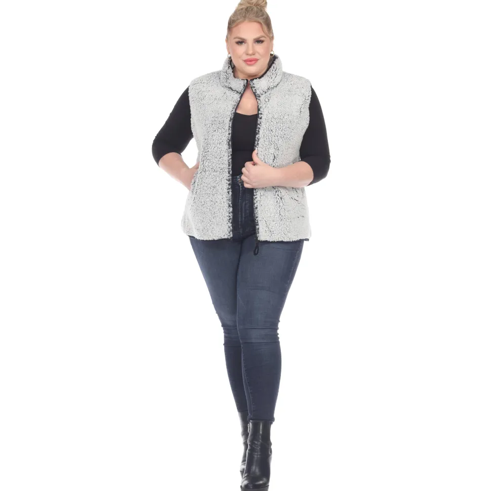 Zip up sherpa vest - Plus