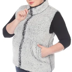 Zip up sherpa vest - Plus