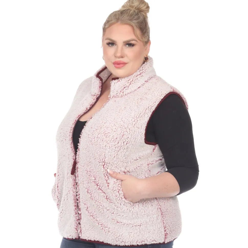 Zip up sherpa vest - Plus