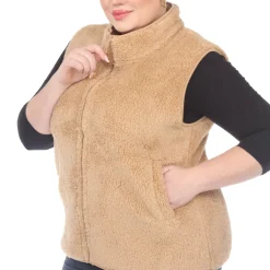 Zip up sherpa vest - Plus