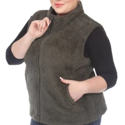 Zip up sherpa vest - Plus
